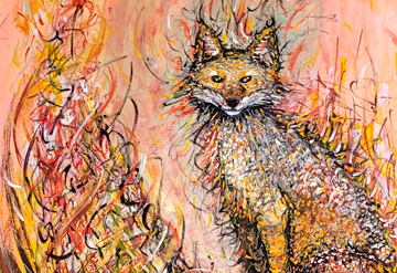 “Zorro” (2024). Óleo sobre lienzo. 120x200 cm. Juan Fabre.