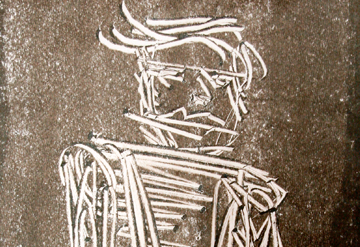 “Labios” (2019). Monocopia. 38x53cm. Juan Fabre.