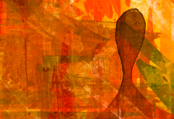 “Rupestre I” (2022). Óleo y acrílico s/ papel. 51x69cm. Juan Fabre.