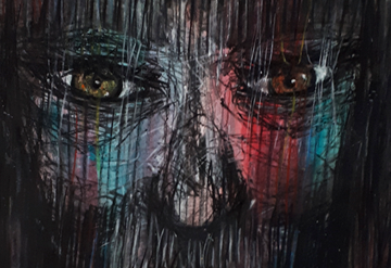 “El andariego” (2021). Mixta s/ papel. 46x63cm. Juan Fabre.